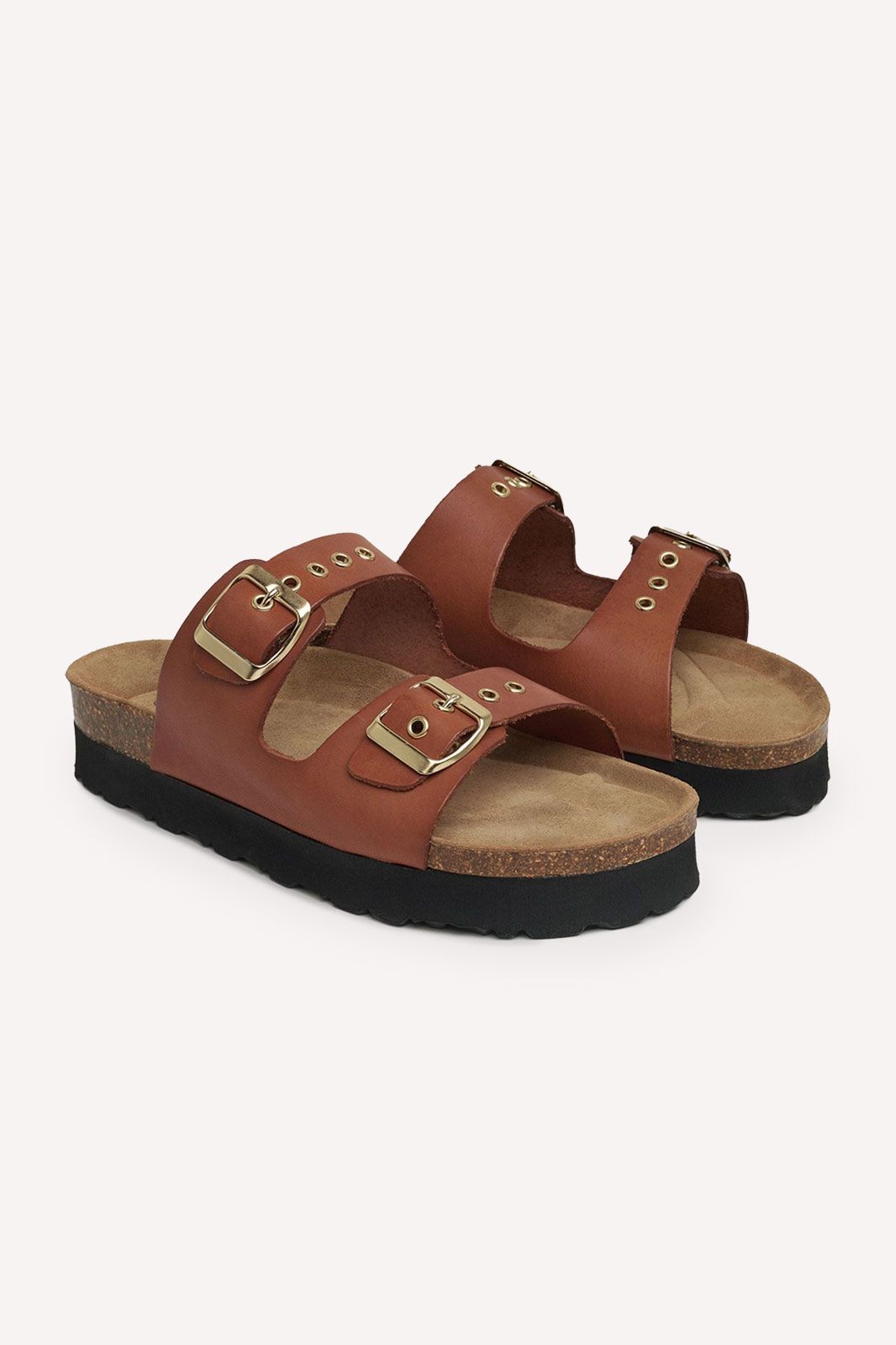 Mid Form Double Buckle Sandal
