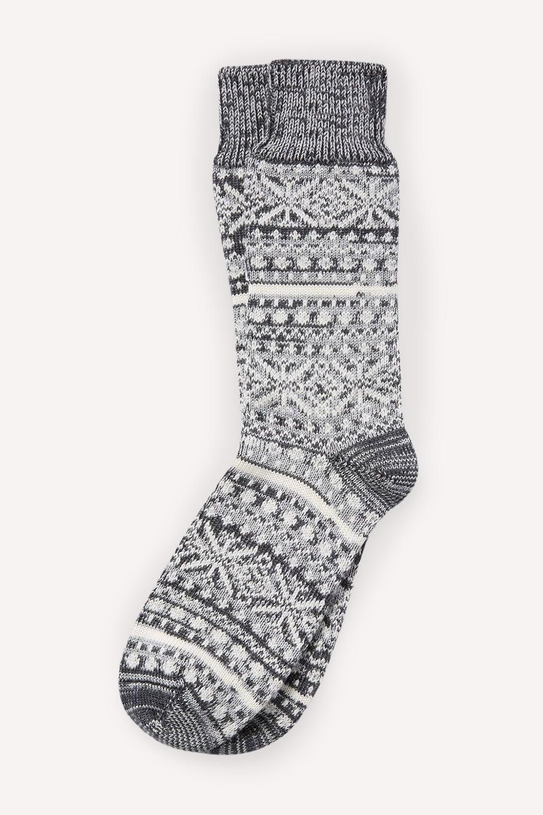 Men's Merino Cotton Fair Isle Socks
