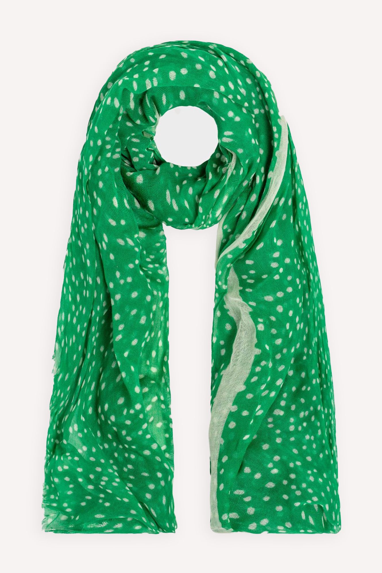 Polka Dot Print Wool Scarf