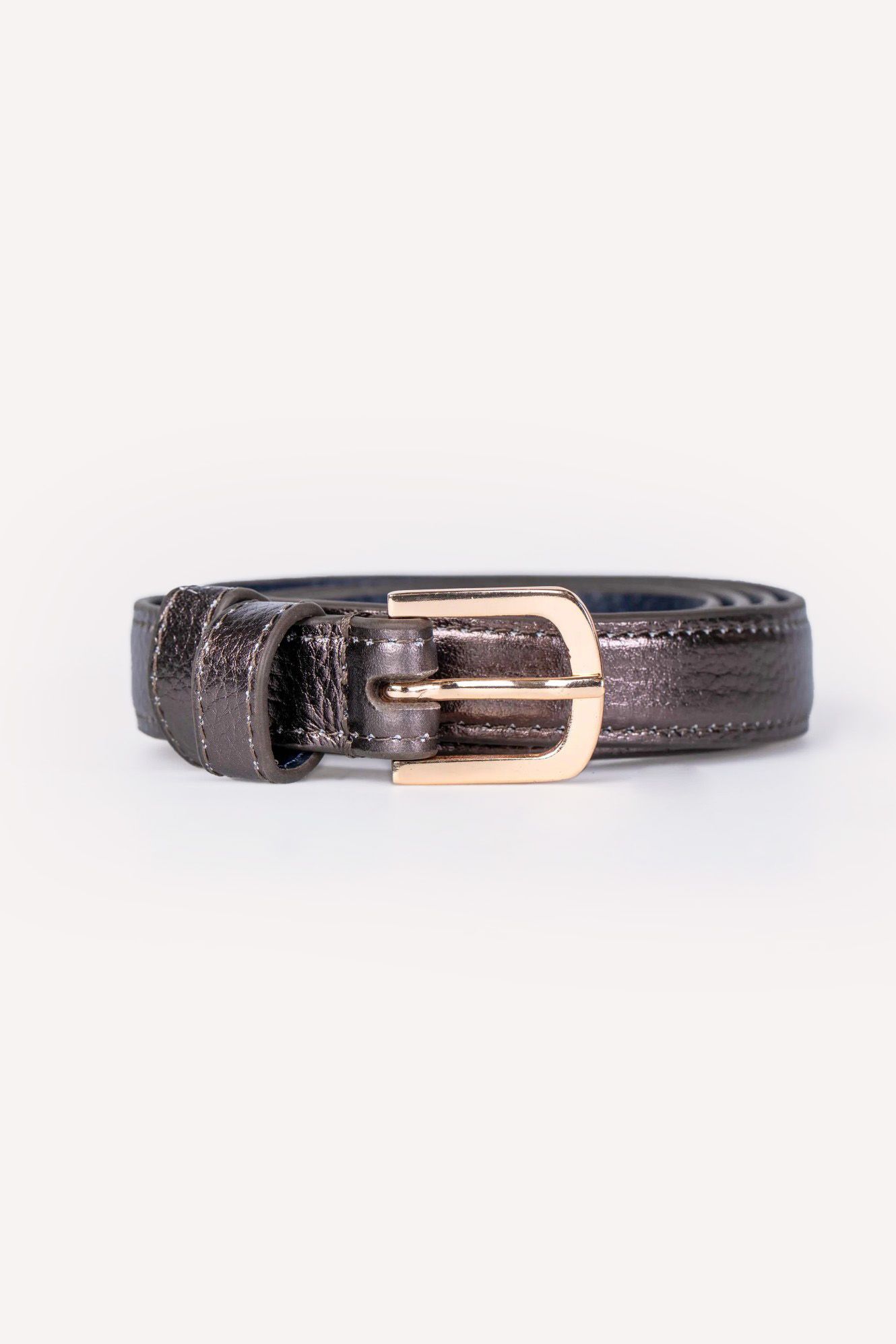 Taylor Metallic Skinny Belt