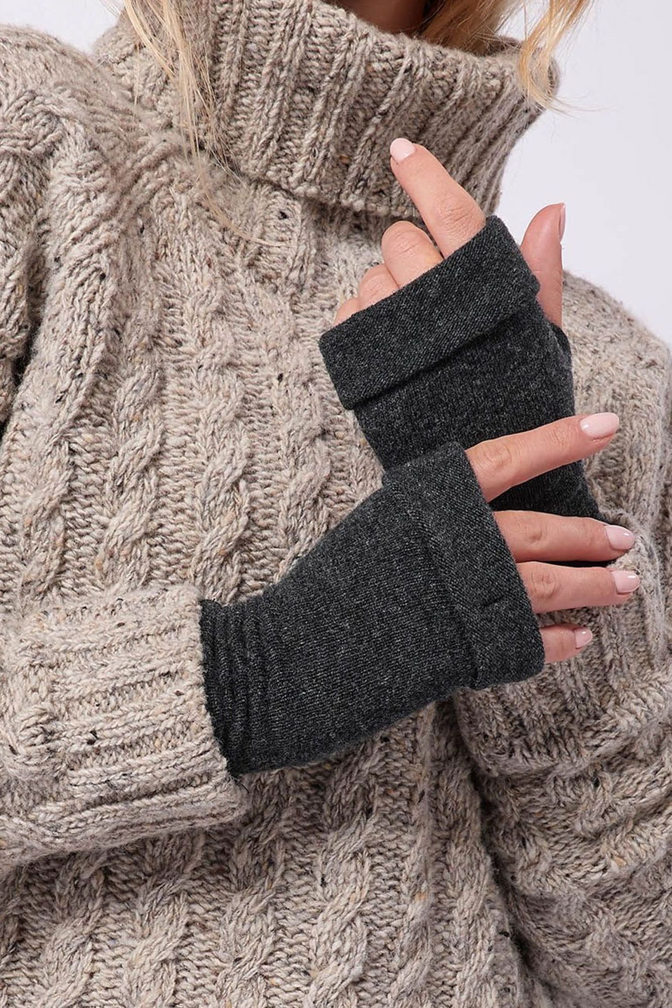 Recycled Geelong Cuff Fingerless Gloves