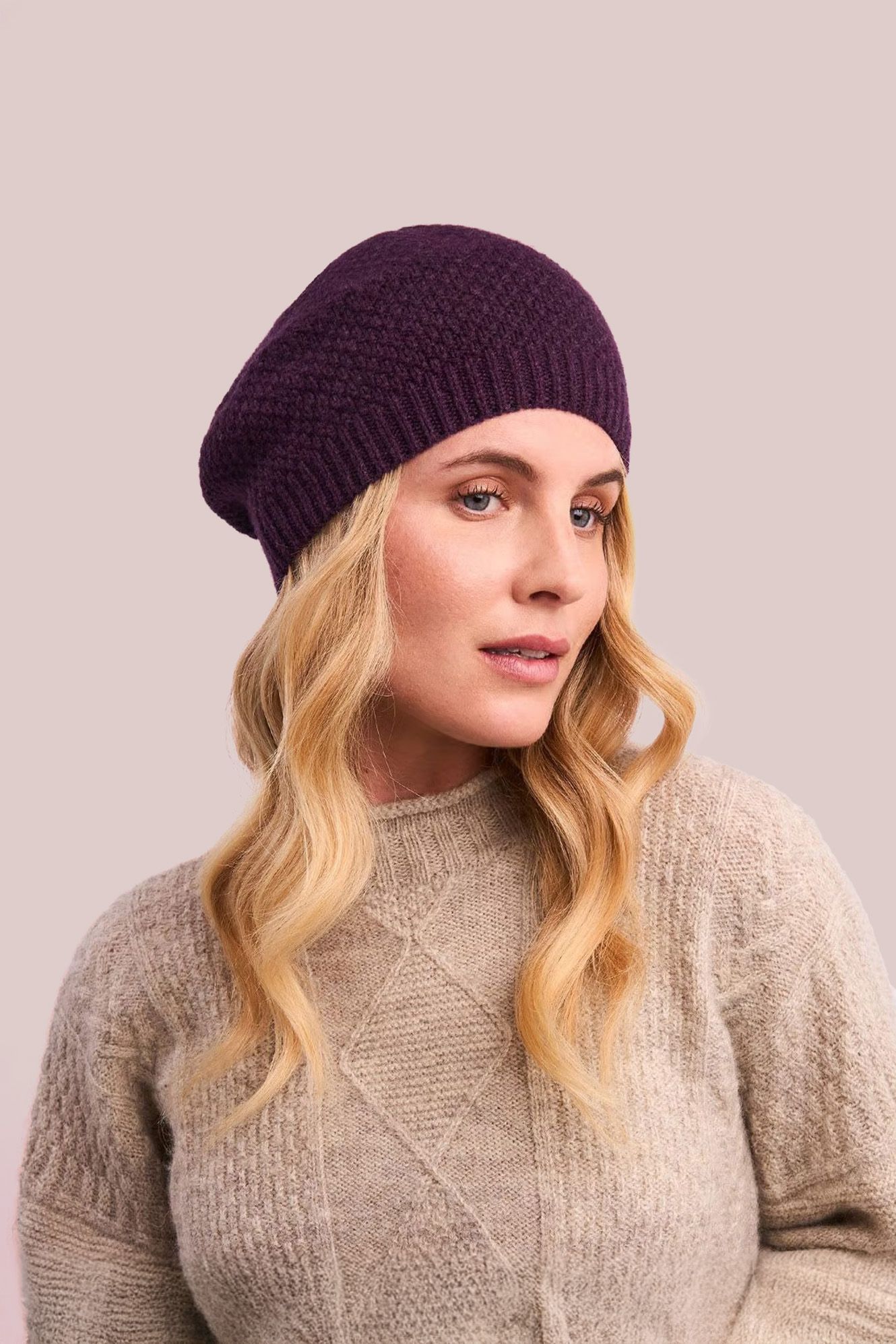 Lambswool Moss Stitch Hat
