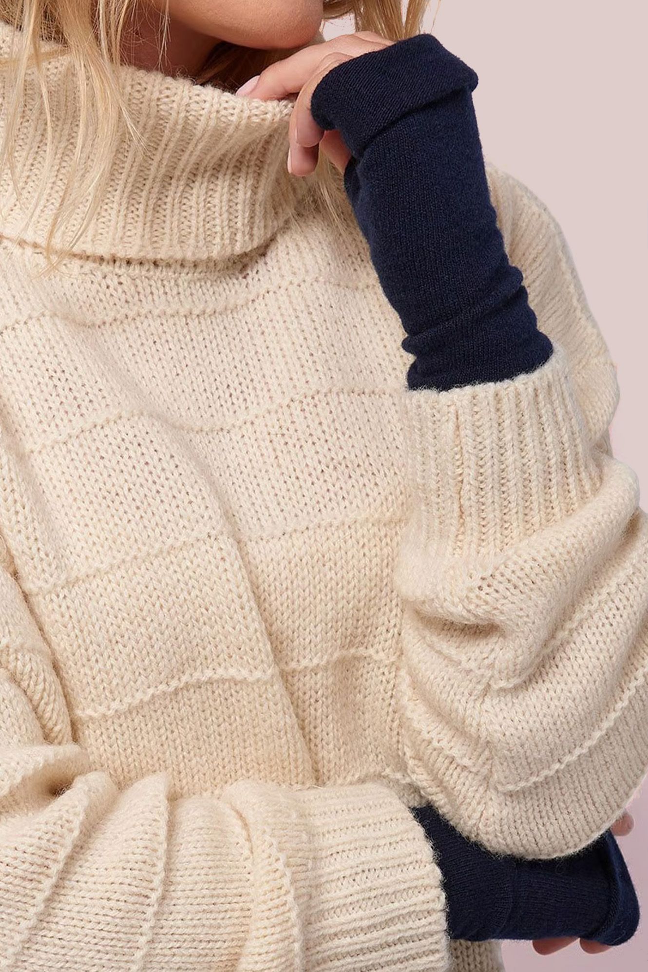 Recycled Geelong Cuff Fingerless Gloves