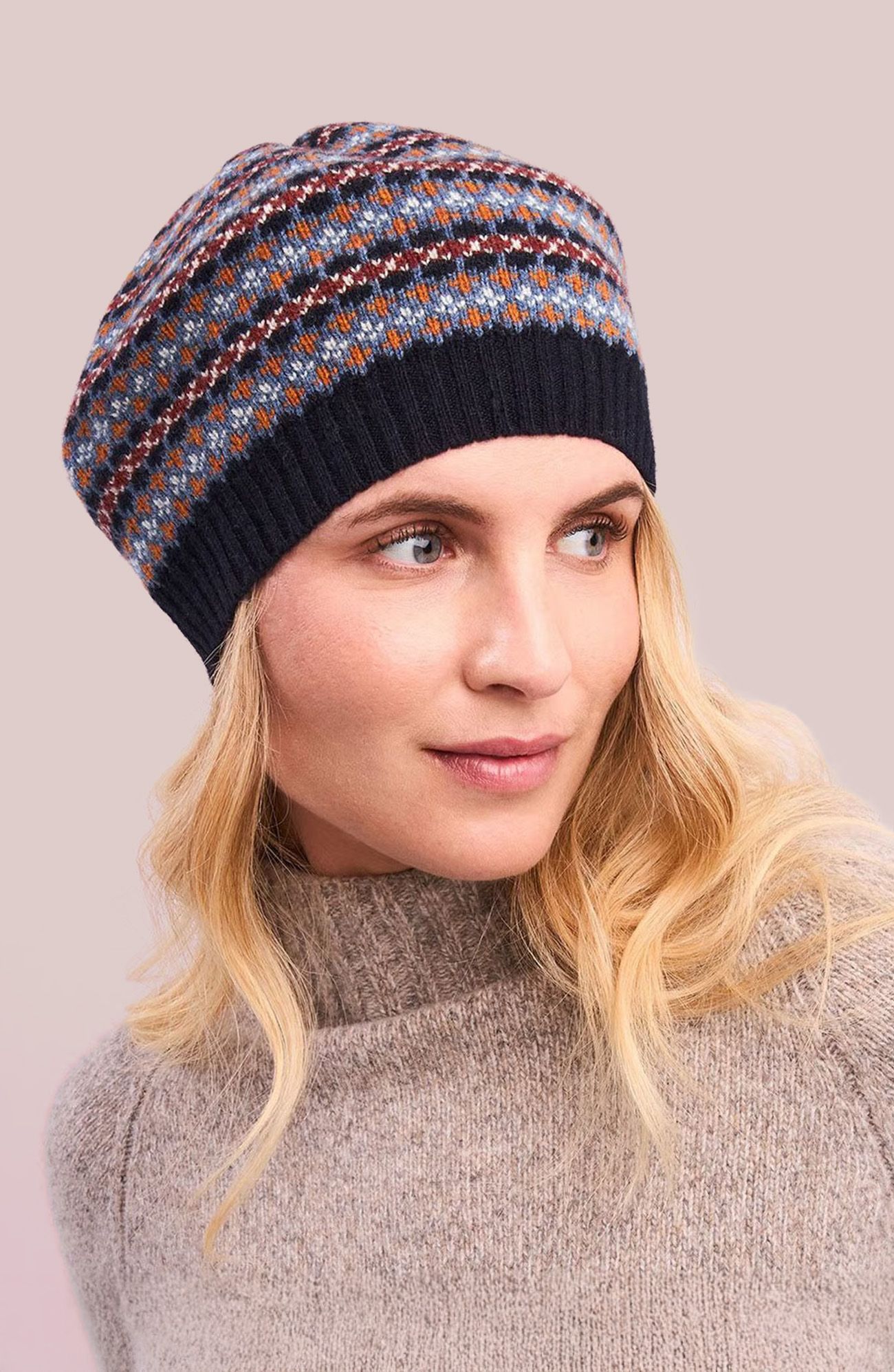 Lambswool Fair Isle Beret