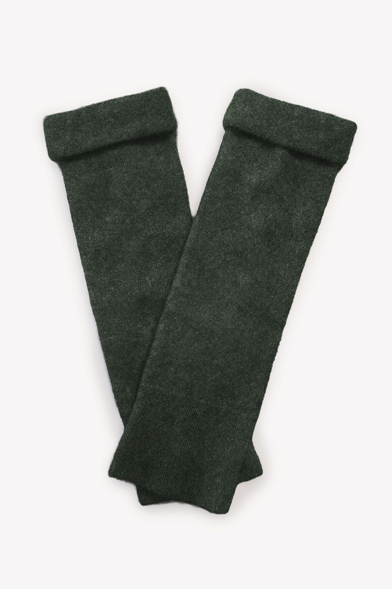 Ribbed Felted Cashmere Fingerless Gloves