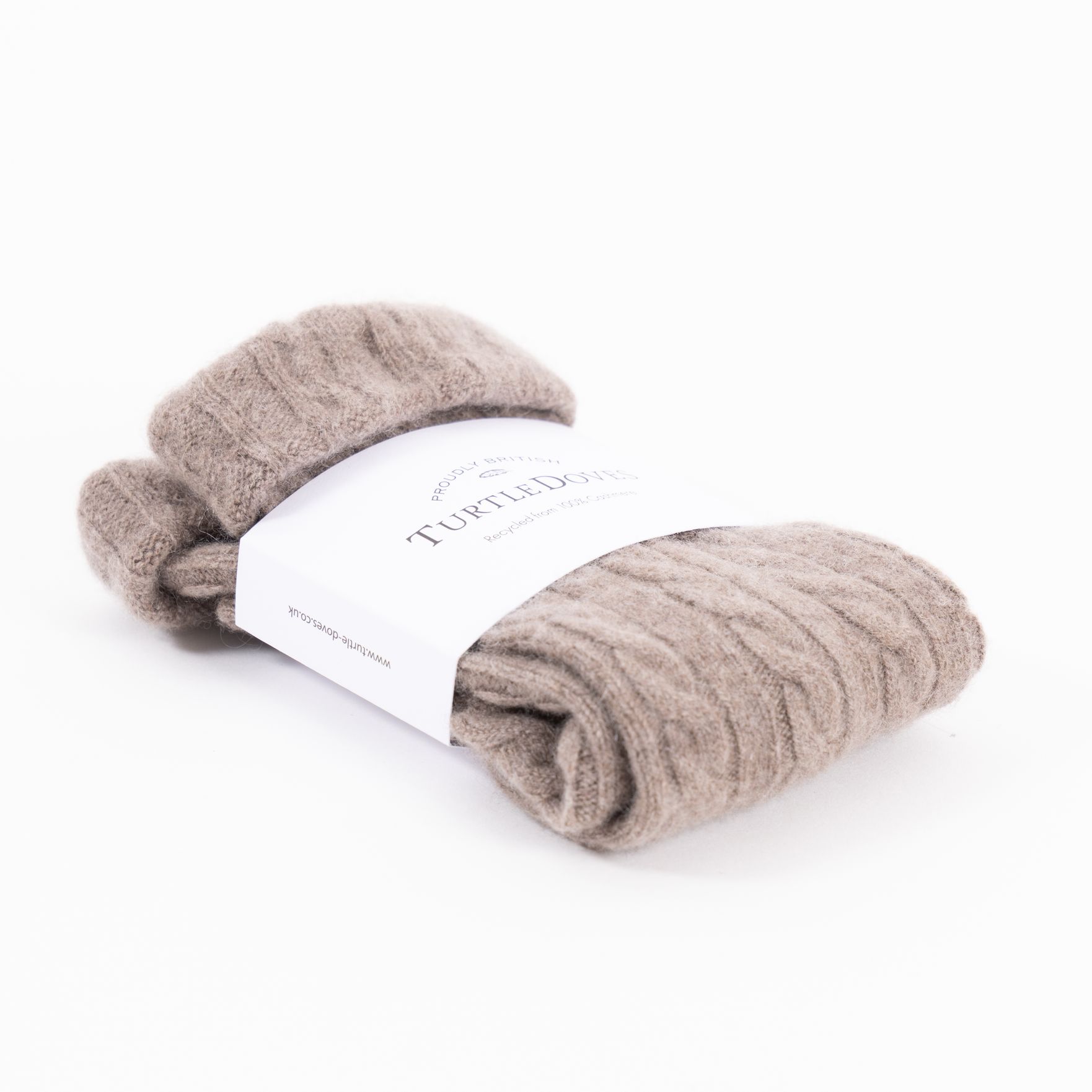 Cashmere Cable Fingerless Gloves