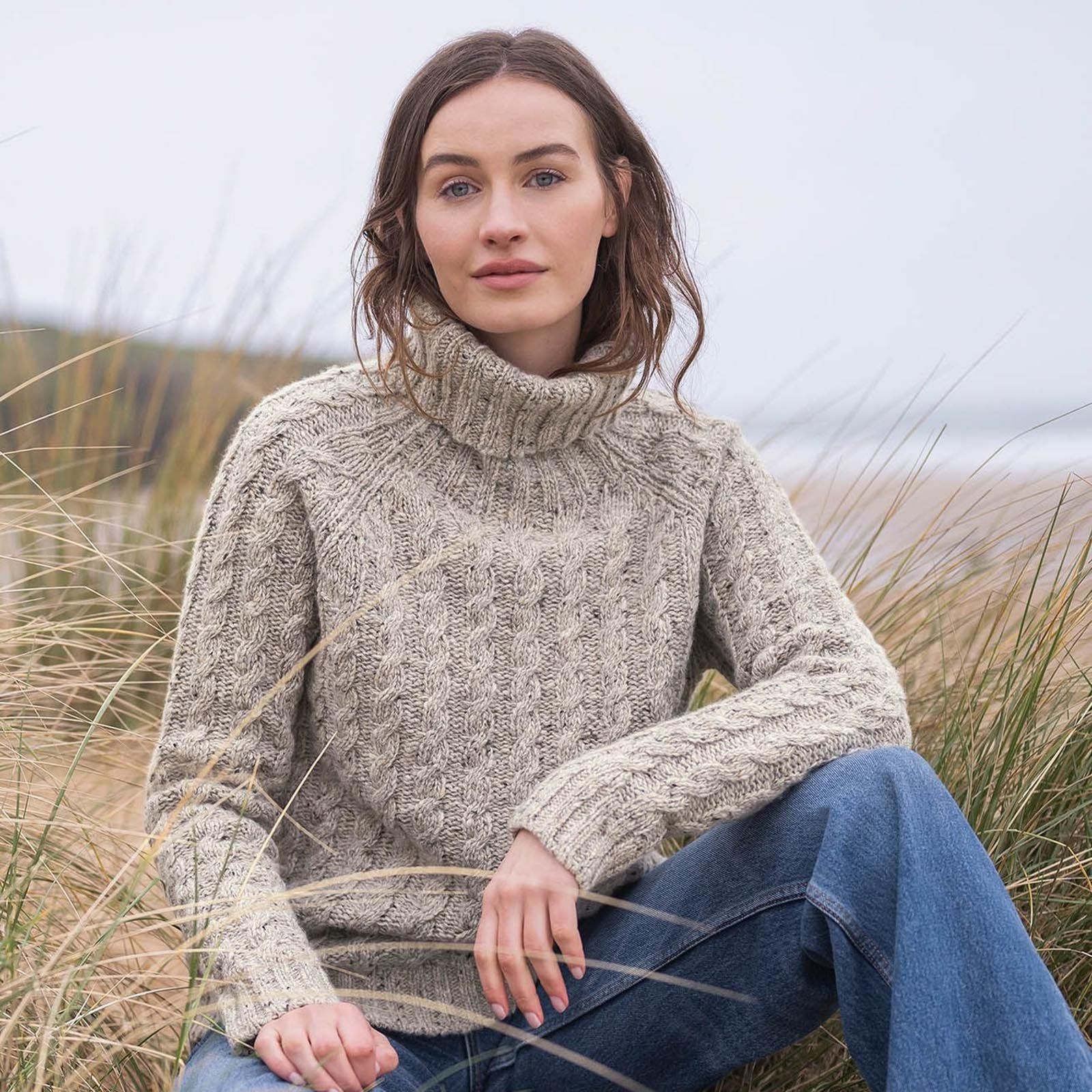 Donegal Cable Roll Neck