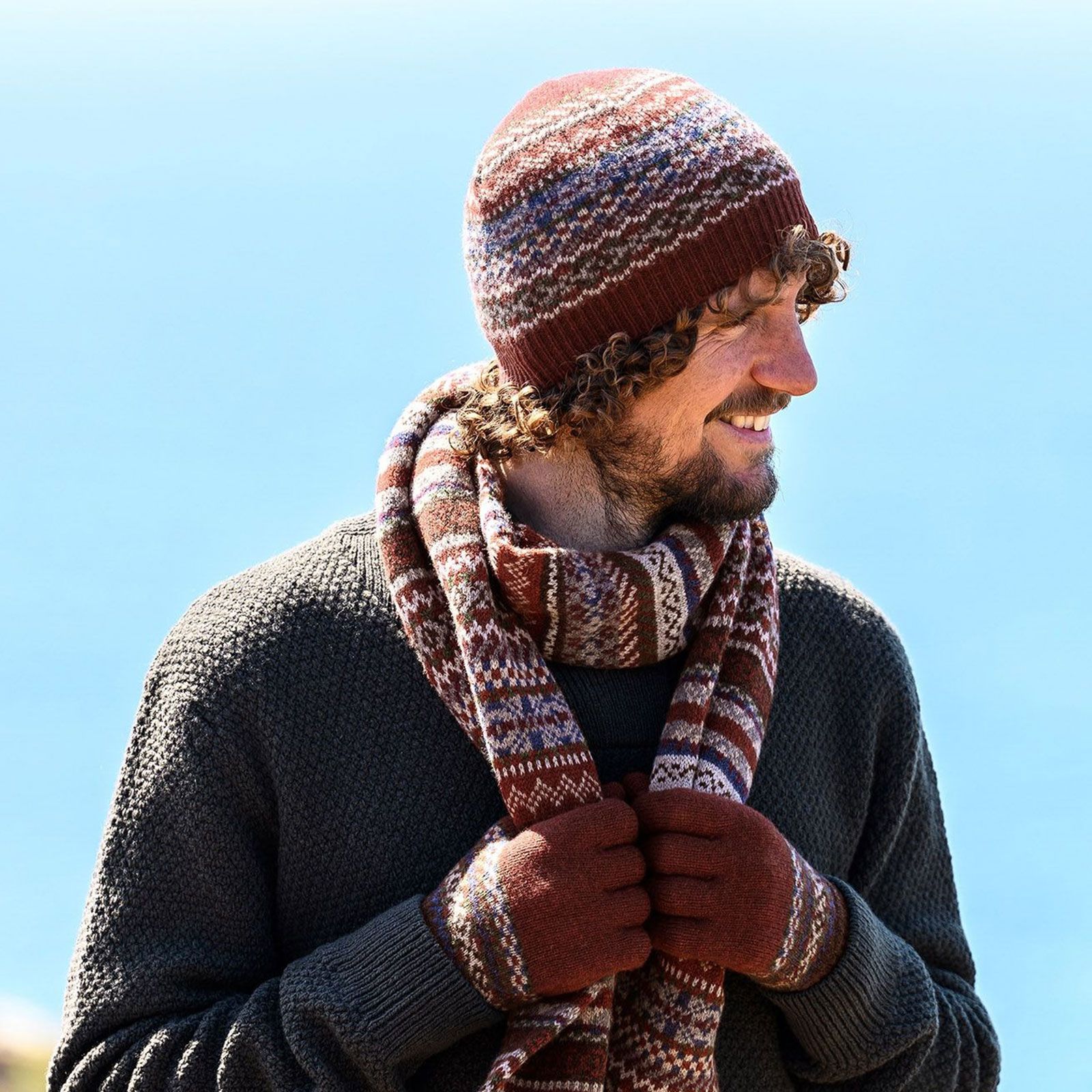 Men's Lambswool Fair Isle Beanie