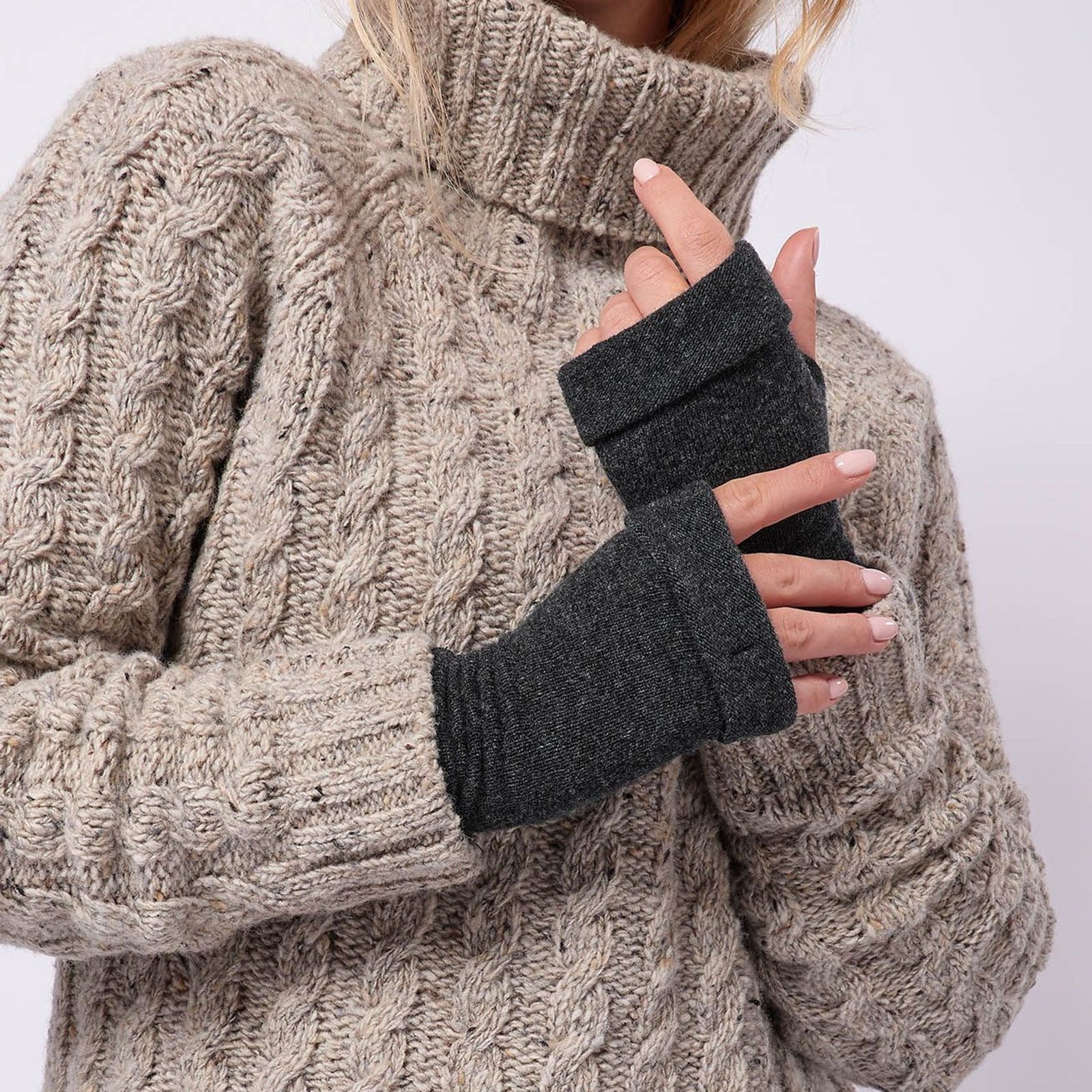 Recycled Geelong Cuff Fingerless Gloves