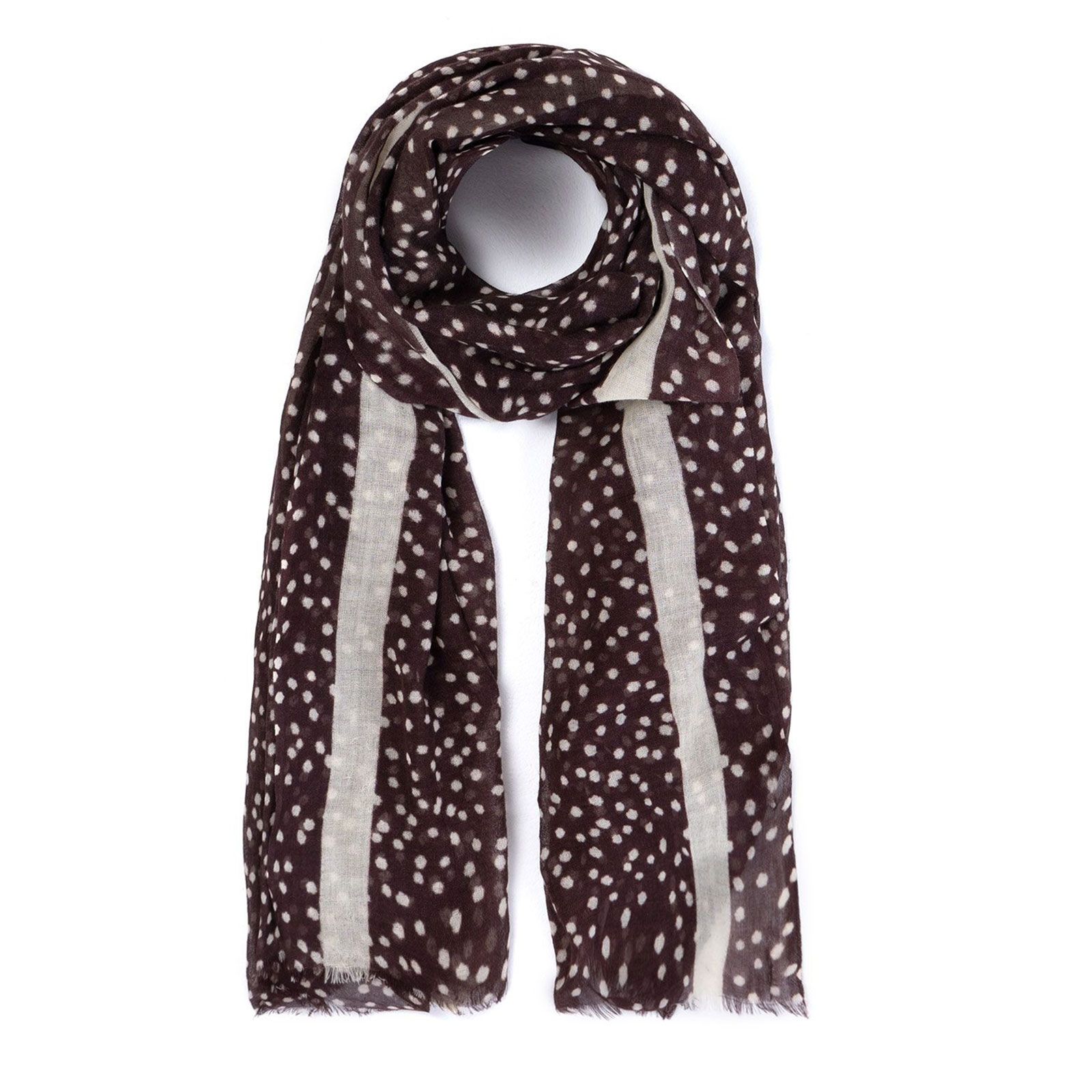 Polka Dot Print Wool Scarf