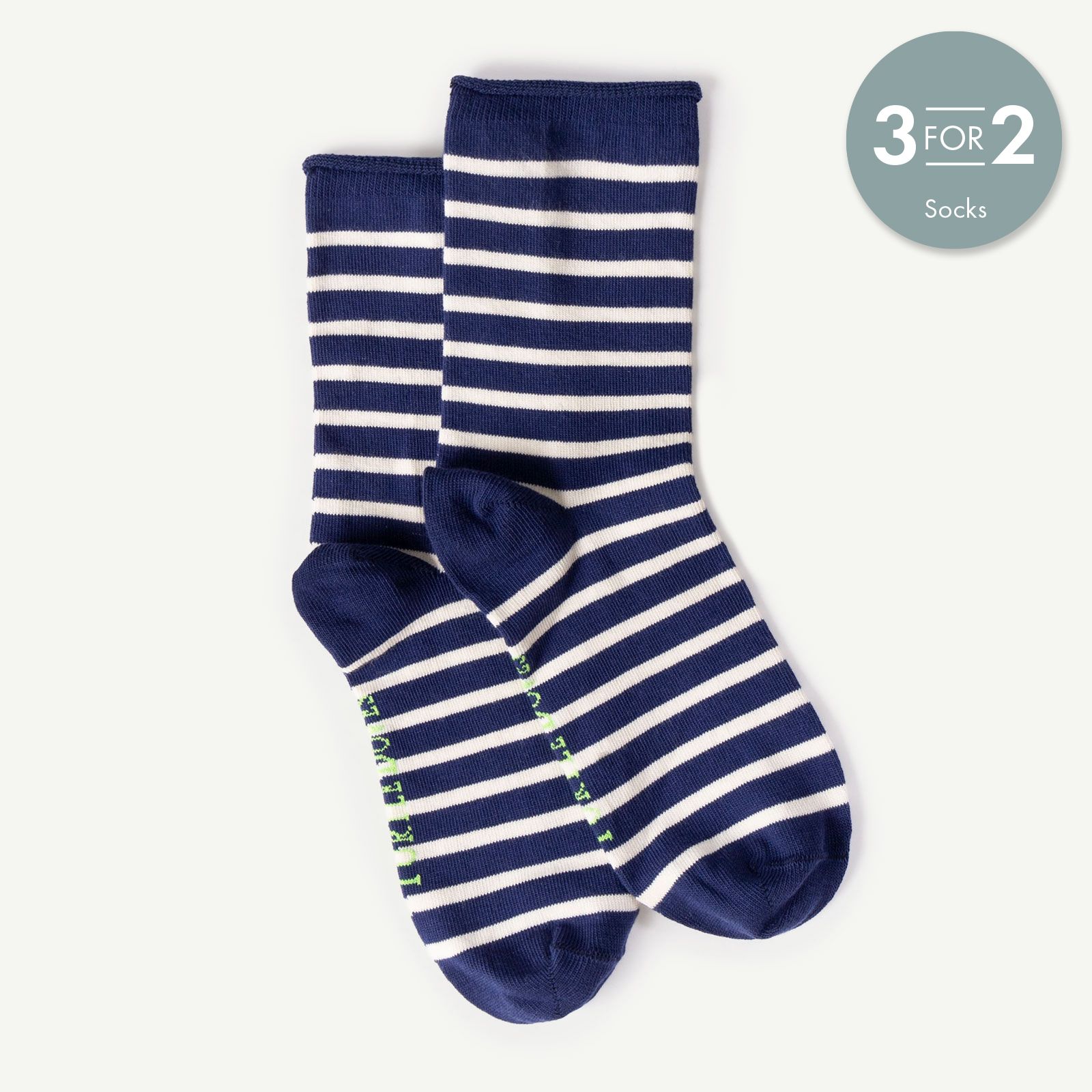 Women's Classic Breton Ankle Socks