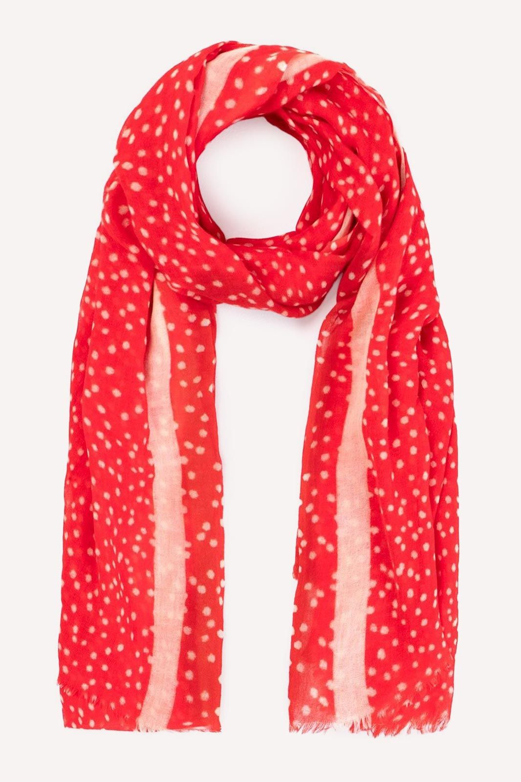 Polka Dot Print Wool Scarf