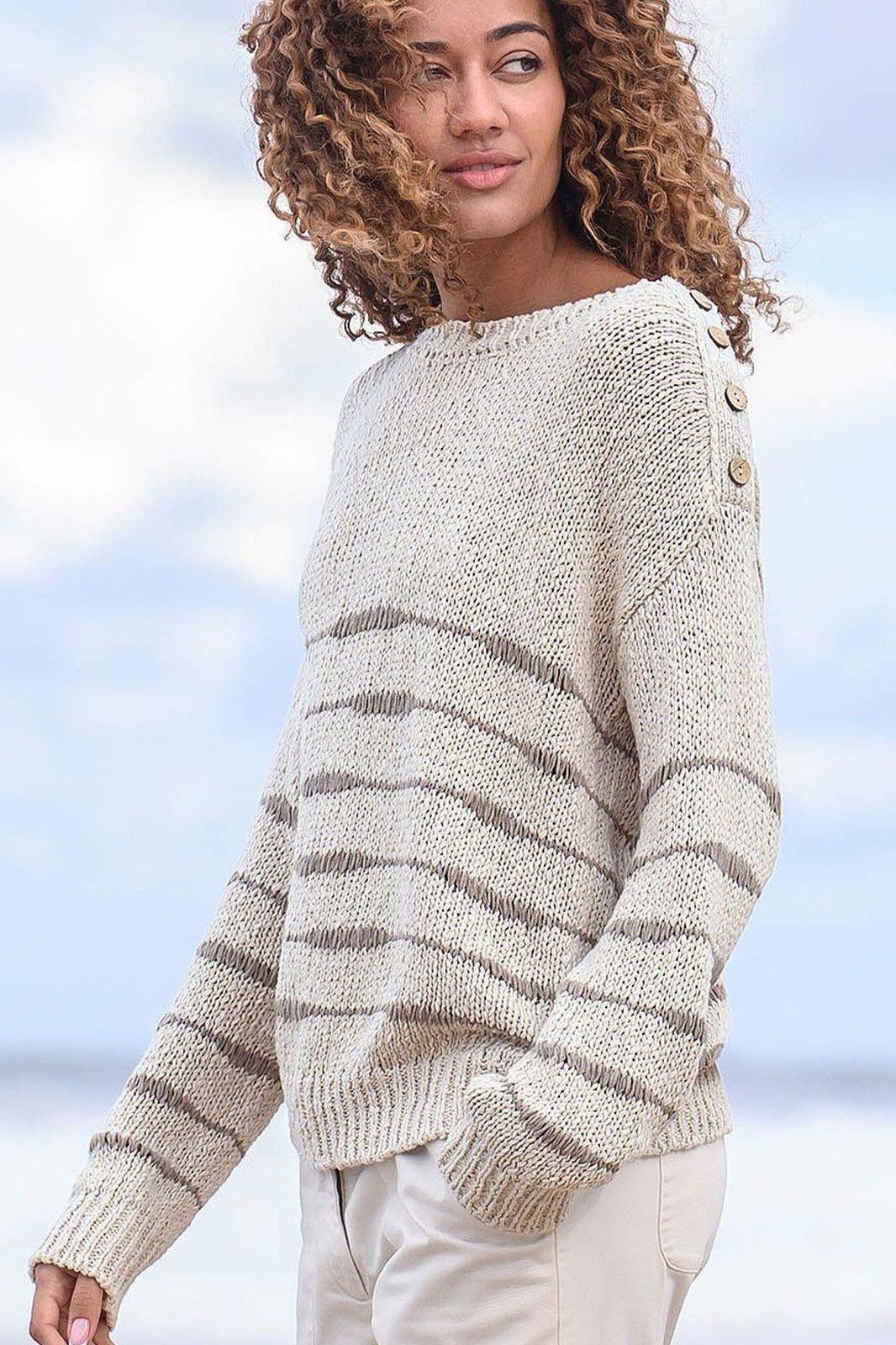 Drop Stitch Yoke Donegal Jumper