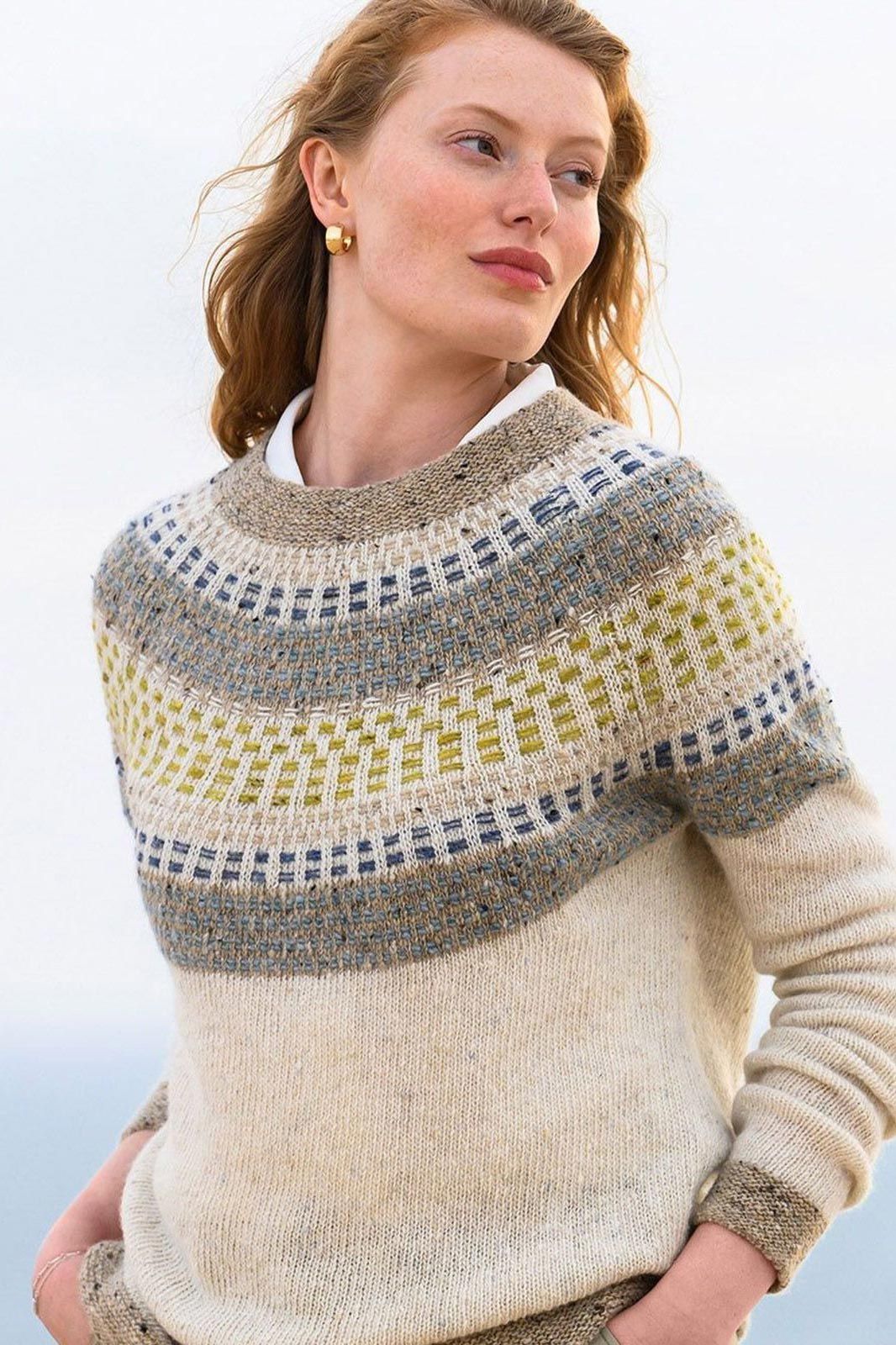Float Stitch Yoke Donegal Jumper